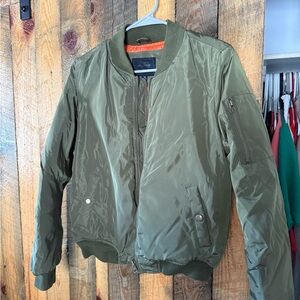 Miss London Olive Bomber Jacket
